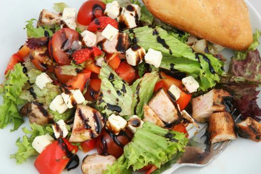 Chicken and Strawberry Salad with Balsamic Dressing